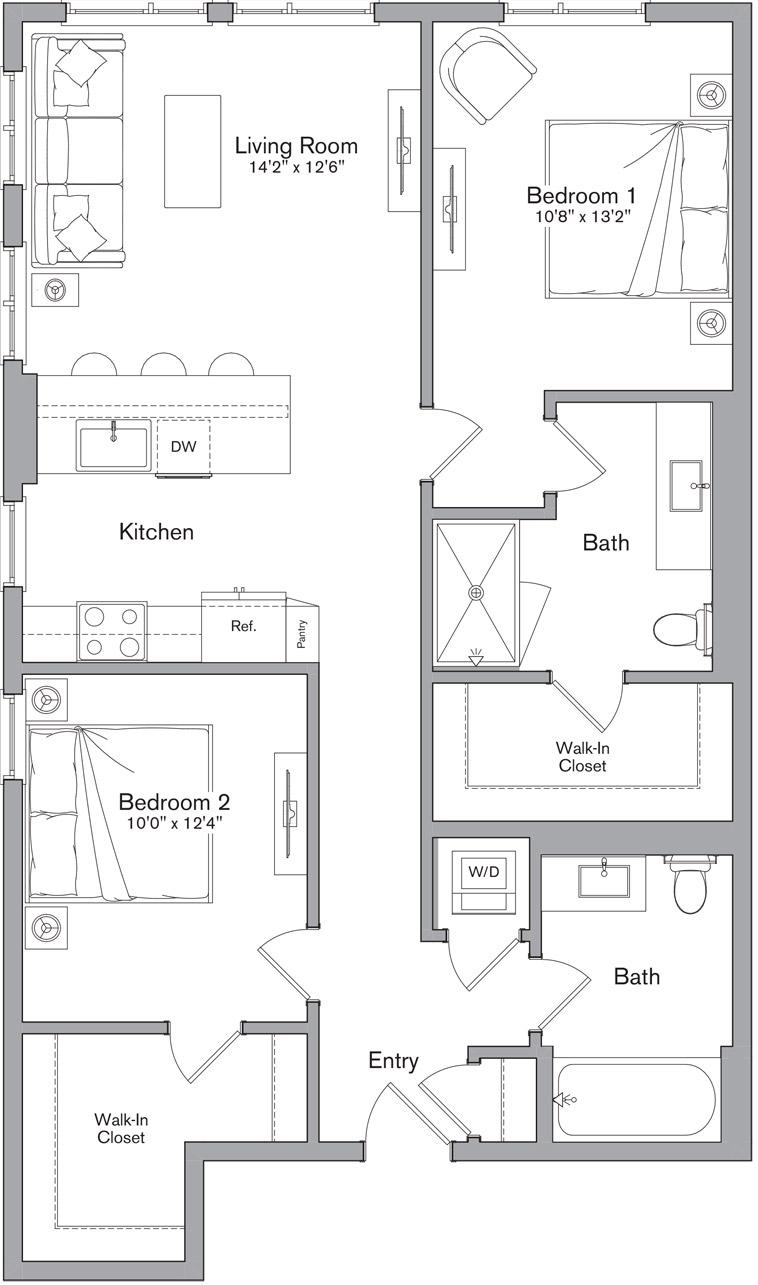 Floor plan layout diagram for B3